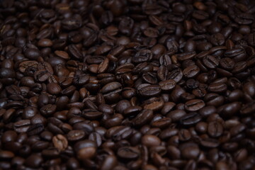 Coffee beans Roasted Arabica grain coffee background
