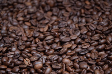 Coffee beans Roasted Arabica grain coffee background