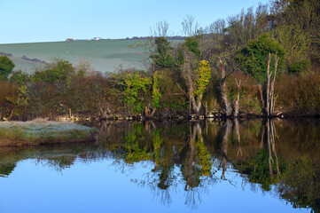 Obraz premium Reflections in a river