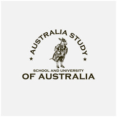 vintage kangaroo design vector. kangaroo icon australia