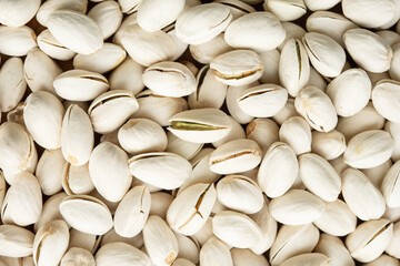 pistachios texture and background . tasty pistachios as background,as pistachios texture. flat lay. (selective focus; close-up shot).