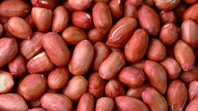 close up peanuts top view