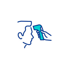 Temperature measure temperature check icon linear editable stroke