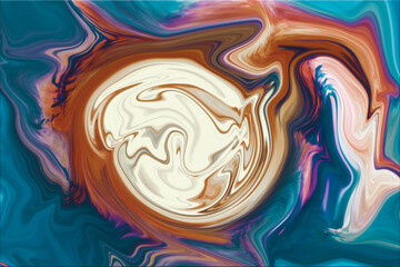 
Paint, paint mix, Trendy colorful red, blue, yellow-green, orange, purple, retro, abstract, psychedelic. design