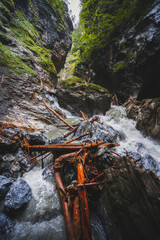 Liechtenstein canyon in Upper Austran Alps.