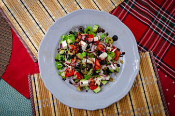 salad with tomatoes and cheese