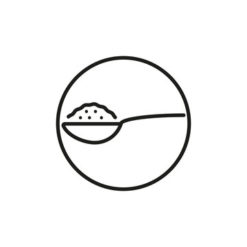 recommend clip art: Ingredients Spoon Seasoning Loose. Vector icon in a simple style isolated on a white background.