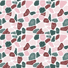 Valentines Day seamless pattern with hearts, arrows, flowers for gift paper