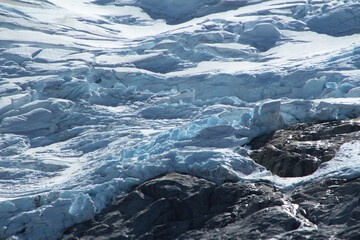 glacier in the mountains