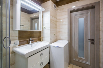 Interior photography, modern bathroom with shower