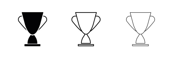 Star trophy icon set design. Fast first place, contest winner, number one creative symbol concept. Champions Cup flat icon. Sign the trophy cup. Gold star trophy icon. Modern cup icon design.