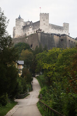 Fototapeta na wymiar Salzburg castle in the evening time, Austria