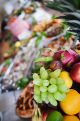 fruit and vegetables on a buffet