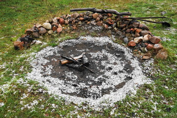 Lagerfeuer im Winter