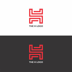 Obraz premium Letter H concept logo sign with modern labyrinth look