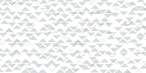Abstract triangular geometric  pattern. Light grey triangles ornamental vector designs. Decorative triangular pattern background illustration