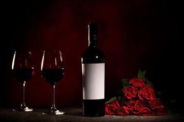 Rotwein zum Valentinstag