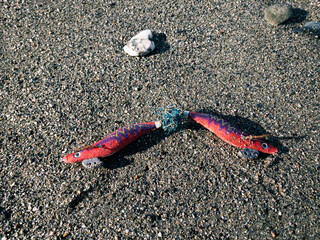 red and black stones