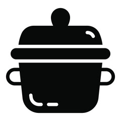 cooking pot vector glyph icon. Modern glyph symbols. Collection of traditional elements.