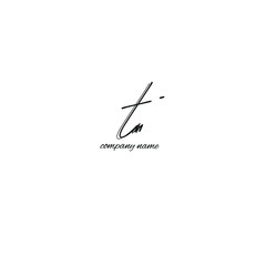 tn initial handwriting logo for identity