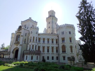 Fototapeta na wymiar Czech Republic, Hluboká nad Vltavou, castle with park