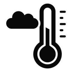 temperature  vector glyph icon. Modern glyph symbols. Collection of traditional elements.