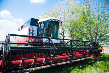 Combine harvesters ready for harvest