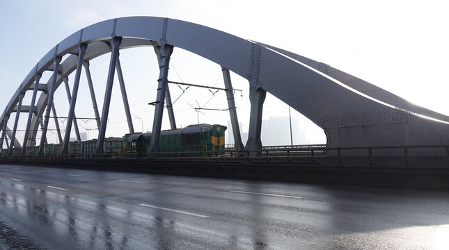 Darnitsky bridge in the city of Kiev
