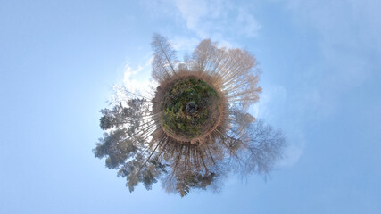 Natur 360 Grad kleine Planet Baume im Winter  © JCmagic