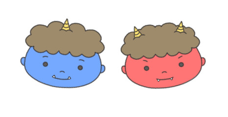 かわいい 鬼 節分 クレヨン