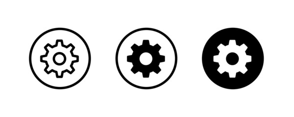 Setting icon, Tools, Cog, Gear, help options account, Settings, Cogwheel, mechanism Operations icons button, vector, sign, symbol, logo, illustration, editable stroke, flat isolaated on white