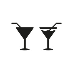 Cocktail icon on white background.