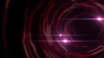 Digital Circuit Tunnel Network Technology internet data 3D illustration