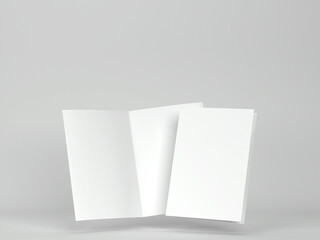 Blank booklet or brochure a4 bifolded mockup