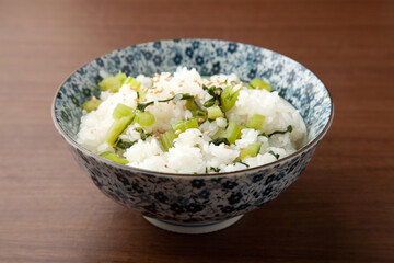 野沢菜の混ぜご飯