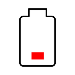 Minimalist icon warning battery