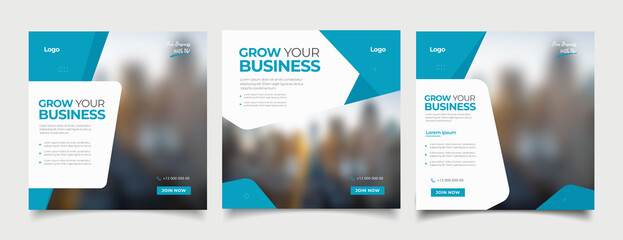 Digital business marketing banner for social media post template 