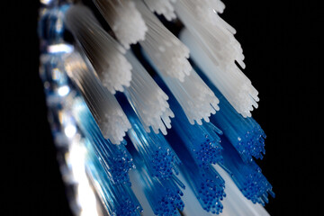 toothbrush bristles close-up macro picture