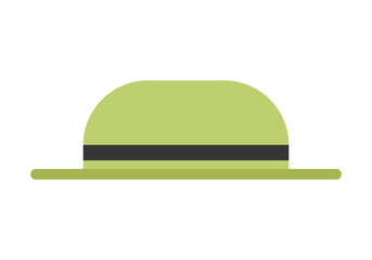 Sombrero verde en fondo blanco.