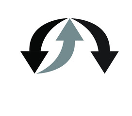 arrow simple illustration vector clip art flat