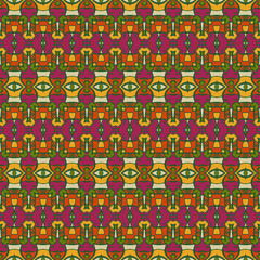 Fototapeta na wymiar Creative trendy color abstract geometric horizontal pattern in pink orange green , vector seamless, can be used for printing onto fabric, interior, design, textile, carpet, rug. Ribbons.