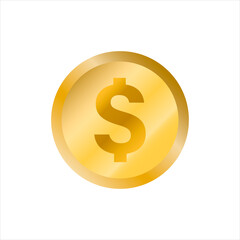 Obraz premium vector image of a coin with a dollar sign
