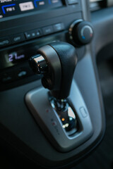 Car control panel. Front view.
