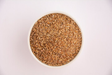 Wheat for Kibbeh preparation. Kibe is a family of dishes based on spiced ground grain, popular in Middle Eastern cuisine.