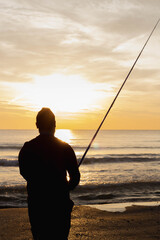 fishing with the sunrise