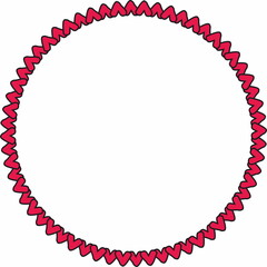 Obraz premium Decorative round frame with hearts 