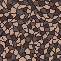 Terrazzo modern trendy colorful seamless pattern.Abstract creative backdrop with chaotic small pieces irregular shapes. Ideal for wrapping paper,textile,print,wallpaper,terrazzo flooring.Brown, beige