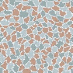 Terrazzo modern trendy colorful seamless pattern.Abstract creative backdrop with chaotic small pieces irregular shapes. Ideal for wrapping paper,textile,print,wallpaper,terrazzo flooring.Azure, beige