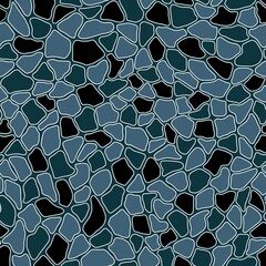 Terrazzo modern trendy colorful seamless pattern.Abstract creative backdrop with chaotic small pieces irregular shapes. Ideal for wrapping paper,textile,print,wallpaper,terrazzo flooring.Black, azure