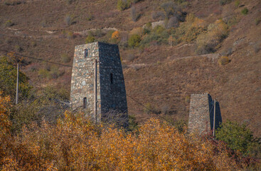 Ossetian old village in the mountains